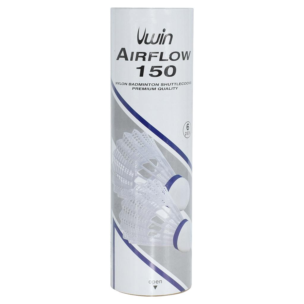 Uwin Airflow 150 Medium Badminton Shuttlecocks (Tube of 6)