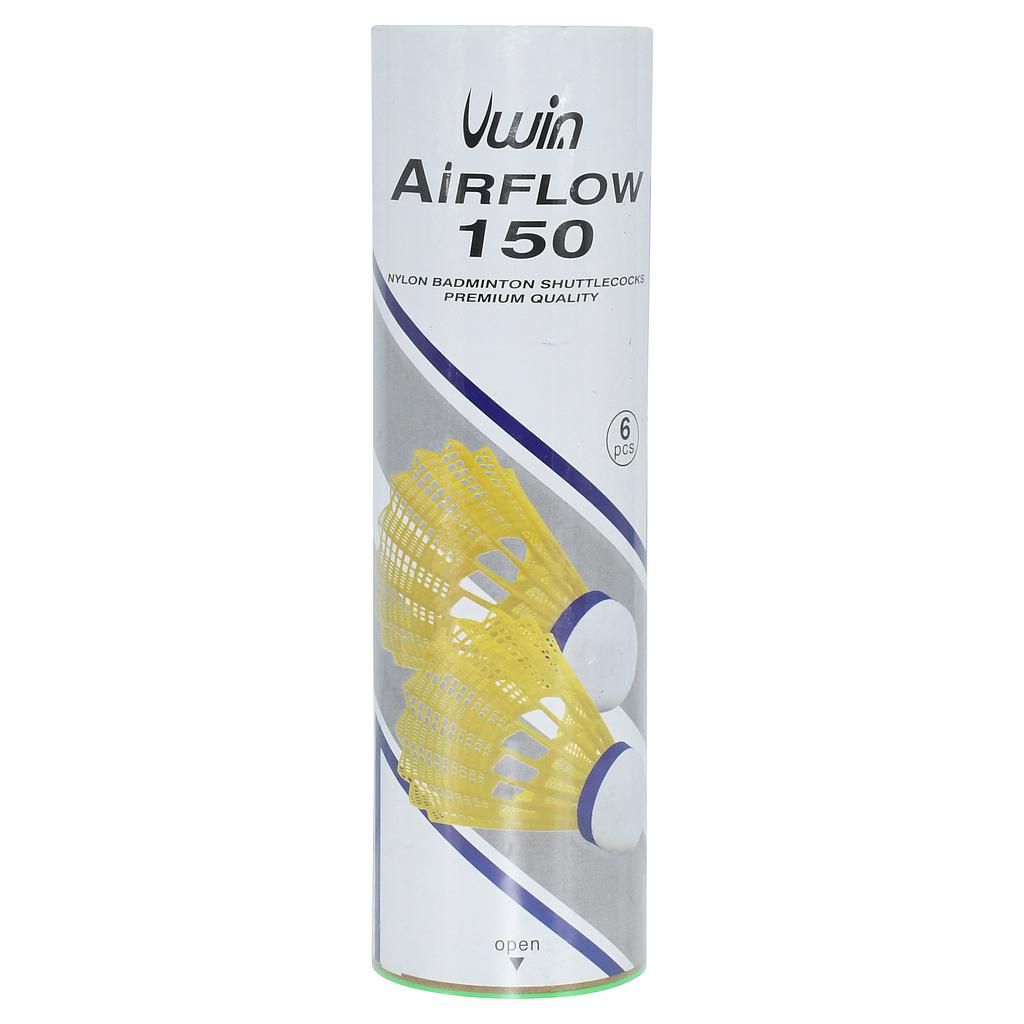 Uwin Airflow 150 Medium Badminton Shuttlecocks (Tube of 6)